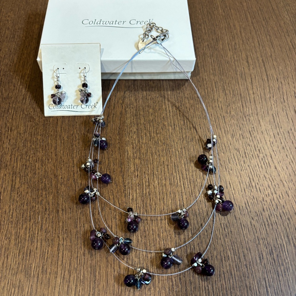 Coldwater Creek Mirada Cluster Necklace and Earrings